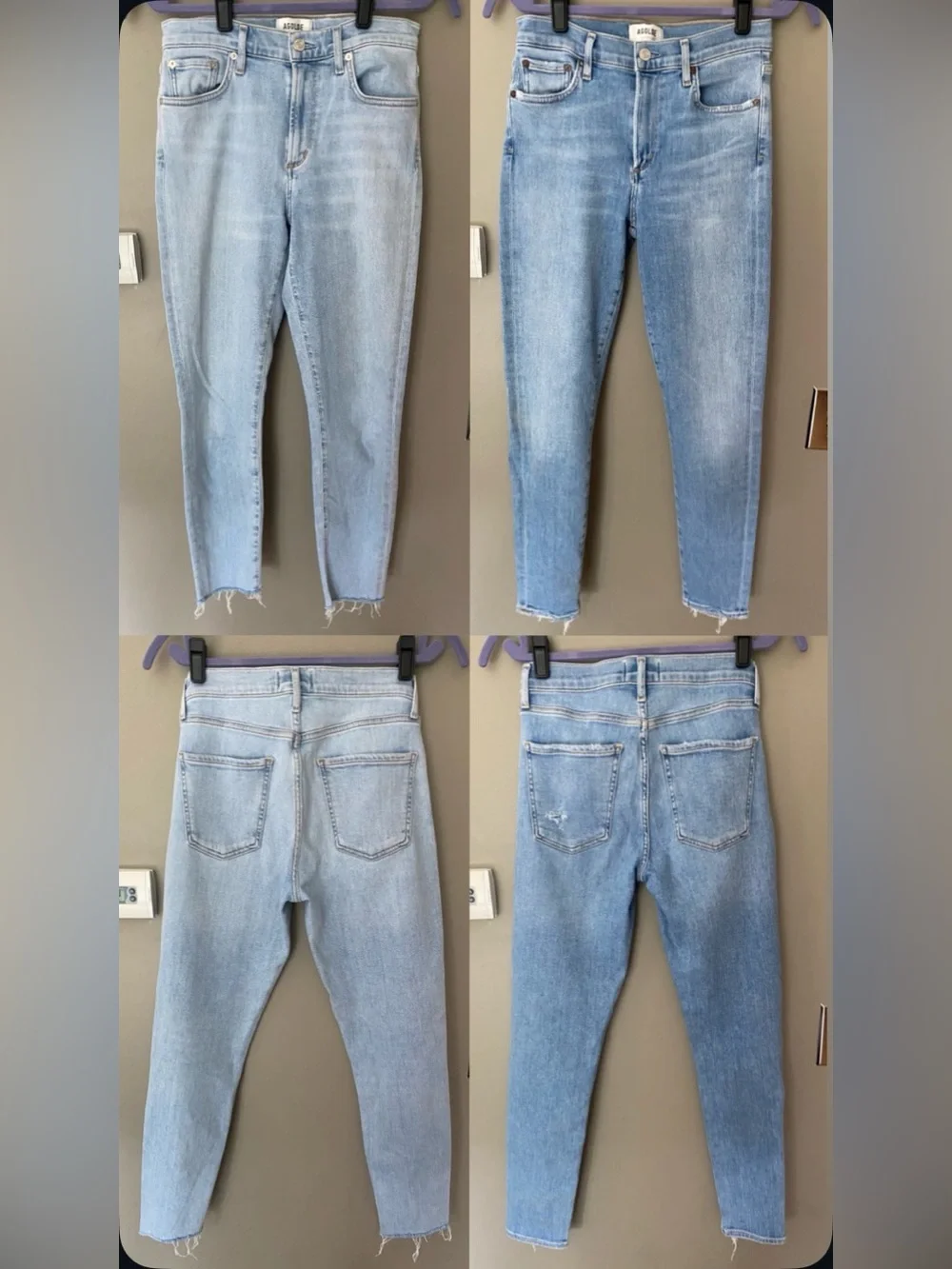 AGOLDE •LOT• 2 Pairs Sophie High Rise Skinny Jeans Denim Size 27